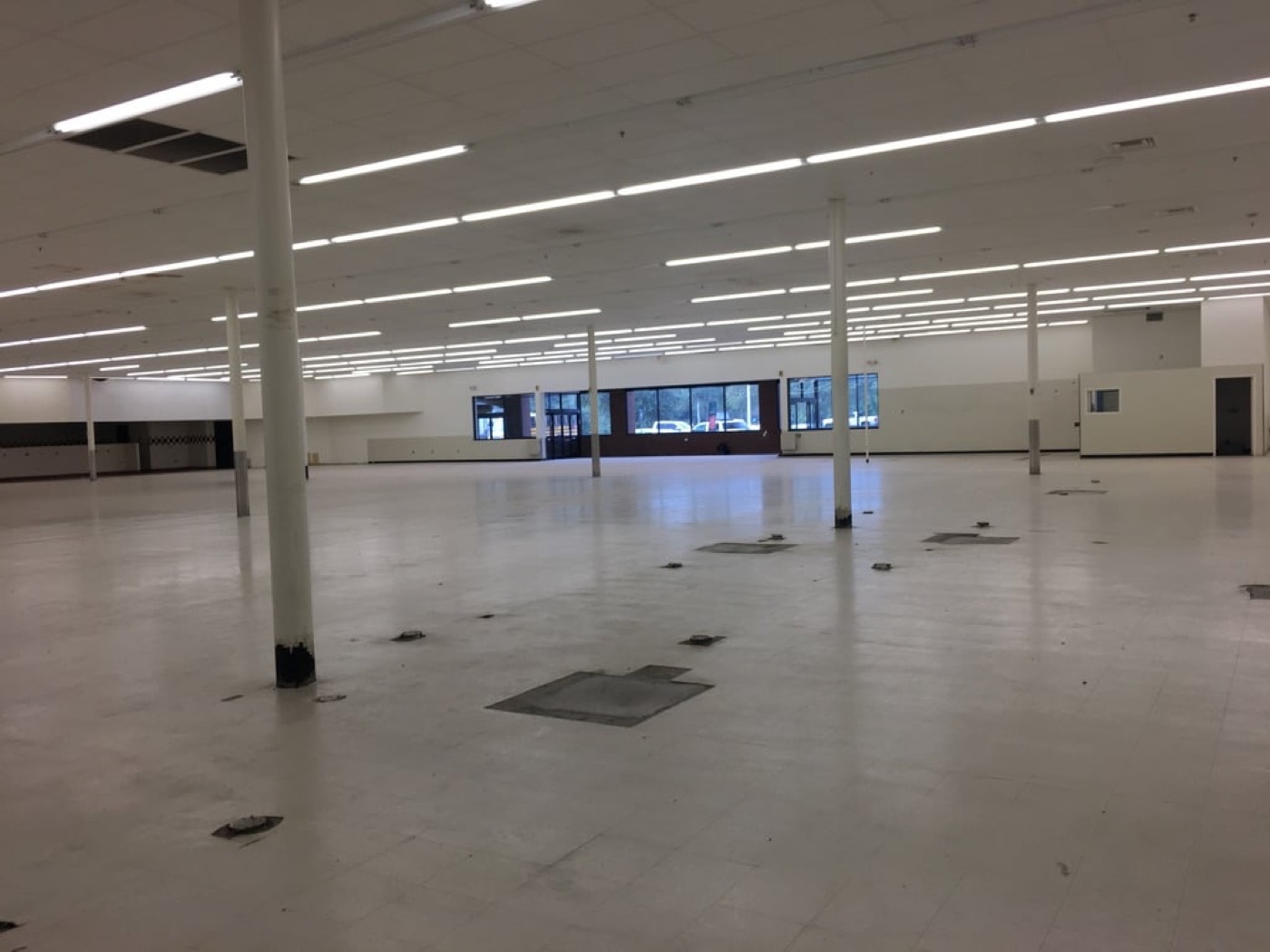 Lobby space before renovation — dated interior